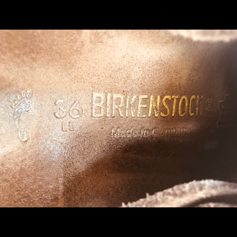 Brown suede clogs